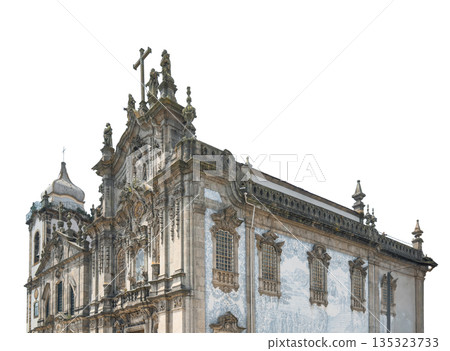 Igreja do Carmo in Porto, Portugal, a baroque and rococo church famous for its ornate facade and Igreja do Carmo in Porto, Portugal, a baroque and rococo church famous for its ornate facade and 135323733