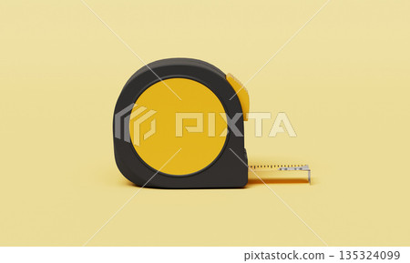Professional Tape Measure for Accurate Measurements. 3D Rendering. 135324099