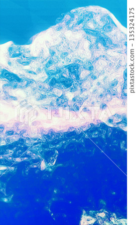 Abstract swirling blue and white fluid texture resembling liquid clouds in motion 135324175