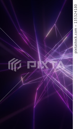 Abstract purple background with intersecting glowing lines and geometric connections, representing digital networks, data links, and futuristic technology 135324180