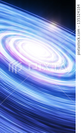 Abstract blue and white galactic swirl resembling energy vortex or spiral galaxy in deep space 135324184
