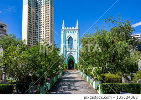 St. Michael's Cemetery and Pastel Green Chapel in Macau 135324368