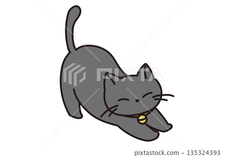 Simple cat illustration material Simple cat illustration material 135324393