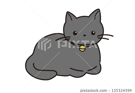 簡單的貓插圖素材 簡單的貓插圖素材 135324394