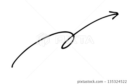 Stylish hand-drawn arrow material Stylish hand-drawn arrow material 135324522