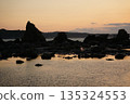 Sunset over Hashigui Rock 135324553