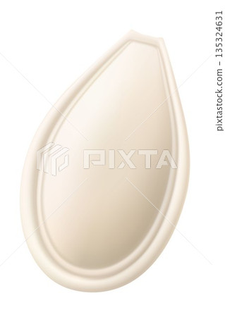 Whole pumpkin seed unpeeled, isolated on white background. Realistic 3d vector illustration. Used for advertising, packaging, collage, web design food, gardening Whole pumpkin seed unpeeled, isolated on white background. Realistic 3d vector illustration. Used for advertising, packaging, collage, web design food, gardening 135324631