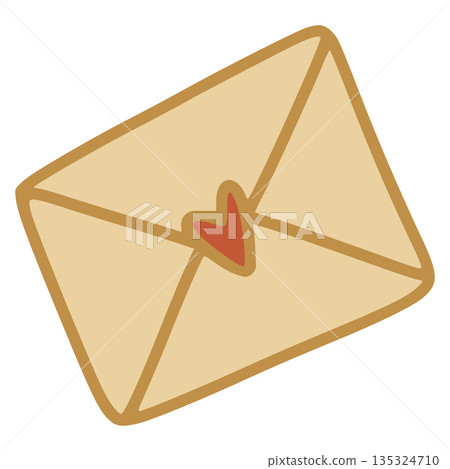 Valentine's day love letter envelope with heart Valentine's day love letter envelope with heart 135324710