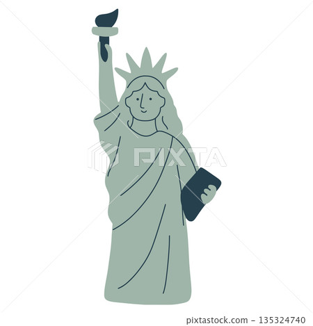 Statue of liberty symbol for independence day celebration 135324740