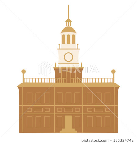 Independence hall depicting american history and freedom Independence hall depicting american history and freedom 135324742