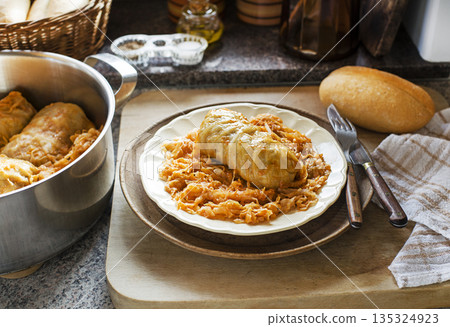 Stuffed cabbage leaves, sarma, golubtsy, dolma Stuffed cabbage leaves, sarma, golubtsy, dolma 135324923