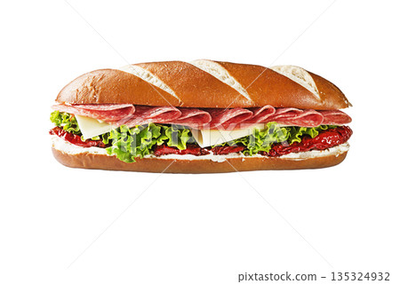 Sandwich with salami Sandwich with salami 135324932