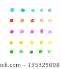Watercolor dots circle 135325008