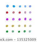 Watercolor dots circle 135325009