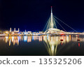 Taiwan Kaohsiung Port Dagang Bridge night view 135325206