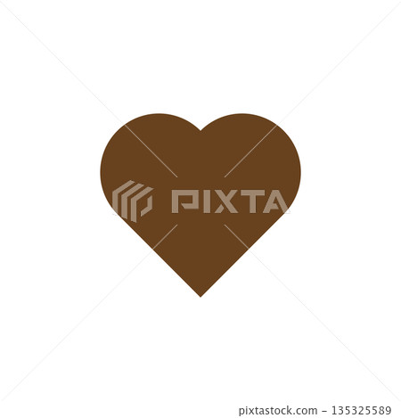 Brown heart illustration Brown heart illustration 135325589