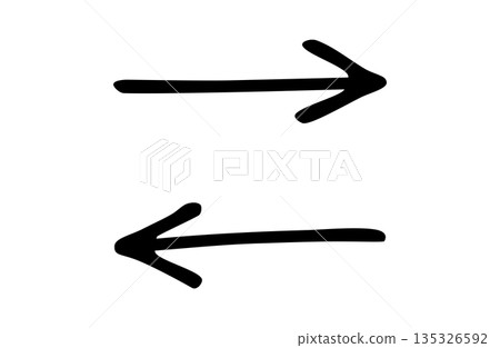 Stylish hand-drawn arrow material Stylish hand-drawn arrow material 135326592