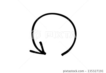 Stylish hand-drawn arrow material 135327191