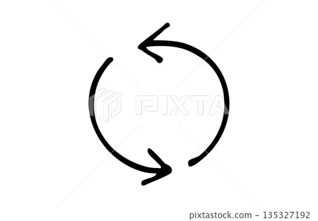 Stylish hand-drawn arrow material 135327192