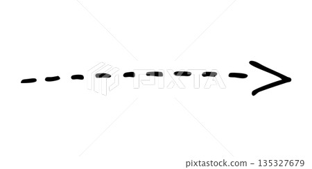 Stylish hand-drawn arrow material Stylish hand-drawn arrow material 135327679