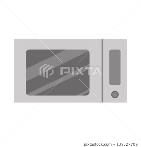 Mcrowave is grey in color with a metal finish. 135327709