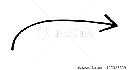 Stylish hand-drawn arrow material Stylish hand-drawn arrow material 135327839