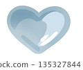 淺藍色心形插圖 png 素材 135327844