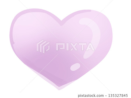 粉紅色愛心插圖 png 素材 135327845