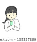 Women in white coat in trouble 135327869