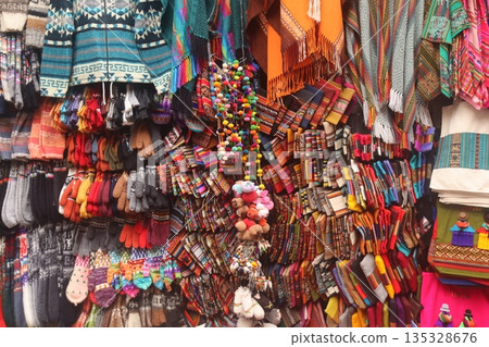 Colorful souvenirs lined up in the store Colorful souvenirs lined up in the store 135328676