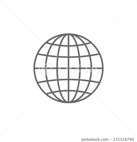 透明地球圖標 透明地球圖標 135328740
