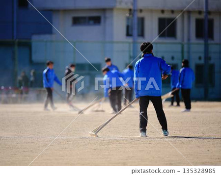 Soccer team practice Soccer team practice 135328985