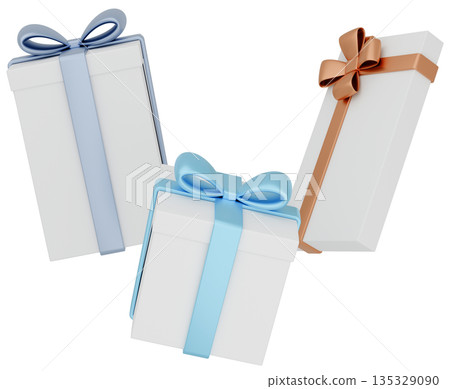 3D illustration_gift_colorful 135329090