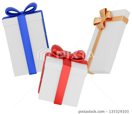 3D illustration_gift_colorful 3D illustration_gift_colorful 135329103