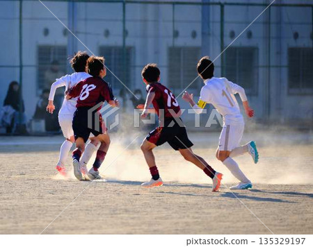 Soccer team practice Soccer team practice 135329197