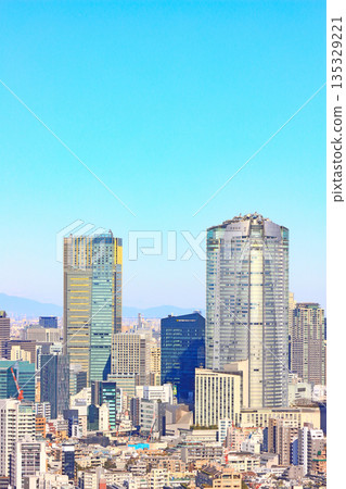 View of Tokyo cityscape and Roppongi Hills Mori Tower, Minato Ward, Tokyo View of Tokyo cityscape and Roppongi Hills Mori Tower, Minato Ward, Tokyo 135329221
