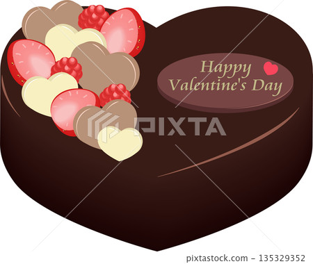 心形巧克力蛋糕 135329352