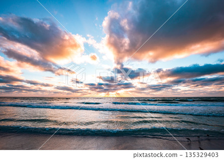 Sunset on a beach in Sarasota, Florida Sunset on a beach in Sarasota, Florida 135329403