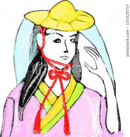 秋田美人插圖 秋田美人插圖 135329757