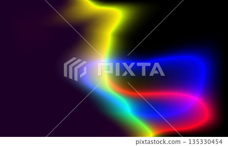 Colorful bright holographic gradient abstract background with shapes and curves blend. Colorful bright holographic gradient abstract background with shapes and curves blend. 135330454