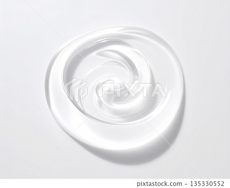 透明凝膠質地 | 護膚精華液濃稠度 | 白色背景上的極簡材質 135330552