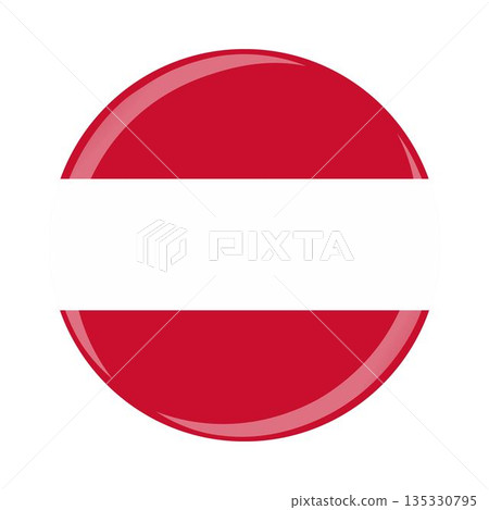 Austria national round circle flag emblem official icon 135330795
