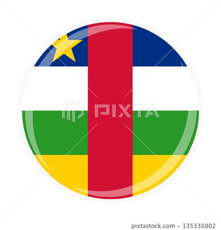 Central African Republic national round circle flag emblem official icon 135330802
