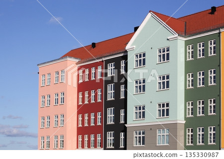 Little Nyhavn building in Skanderborg. Little Nyhavn is a residential development in Skanderborg, consisting of 72 homes inspired by Nyhavn in Copenhagen 135330987