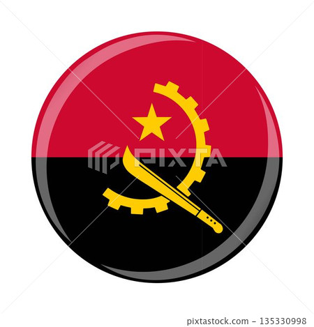 Angola national round circle flag emblem official icon 135330998