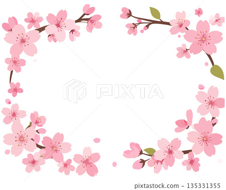 Cherry blossom frame 135331355