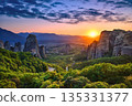 Meteora and Sunset 135331377