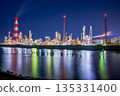 Mie Prefecture Yokkaichi Factory night view near Taisho Bridge 135331400