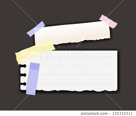 Paper notes stickers. Place for memo messages on paper sheets. Blank sticky place for to do list and office notice or information board Paper notes stickers. Place for memo messages on paper sheets. Blank sticky place for to do list and office notice or information board 135331511