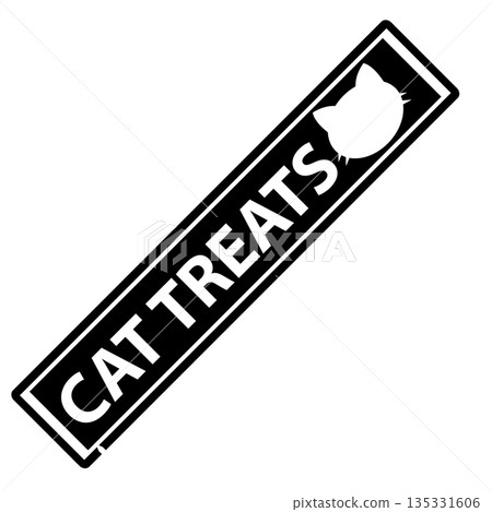 Cat snack treats icon. Cat treats sign. Fluffy cat creamy treat. flat style. Cat snack treats icon. Cat treats sign. Fluffy cat creamy treat. flat style. 135331606
